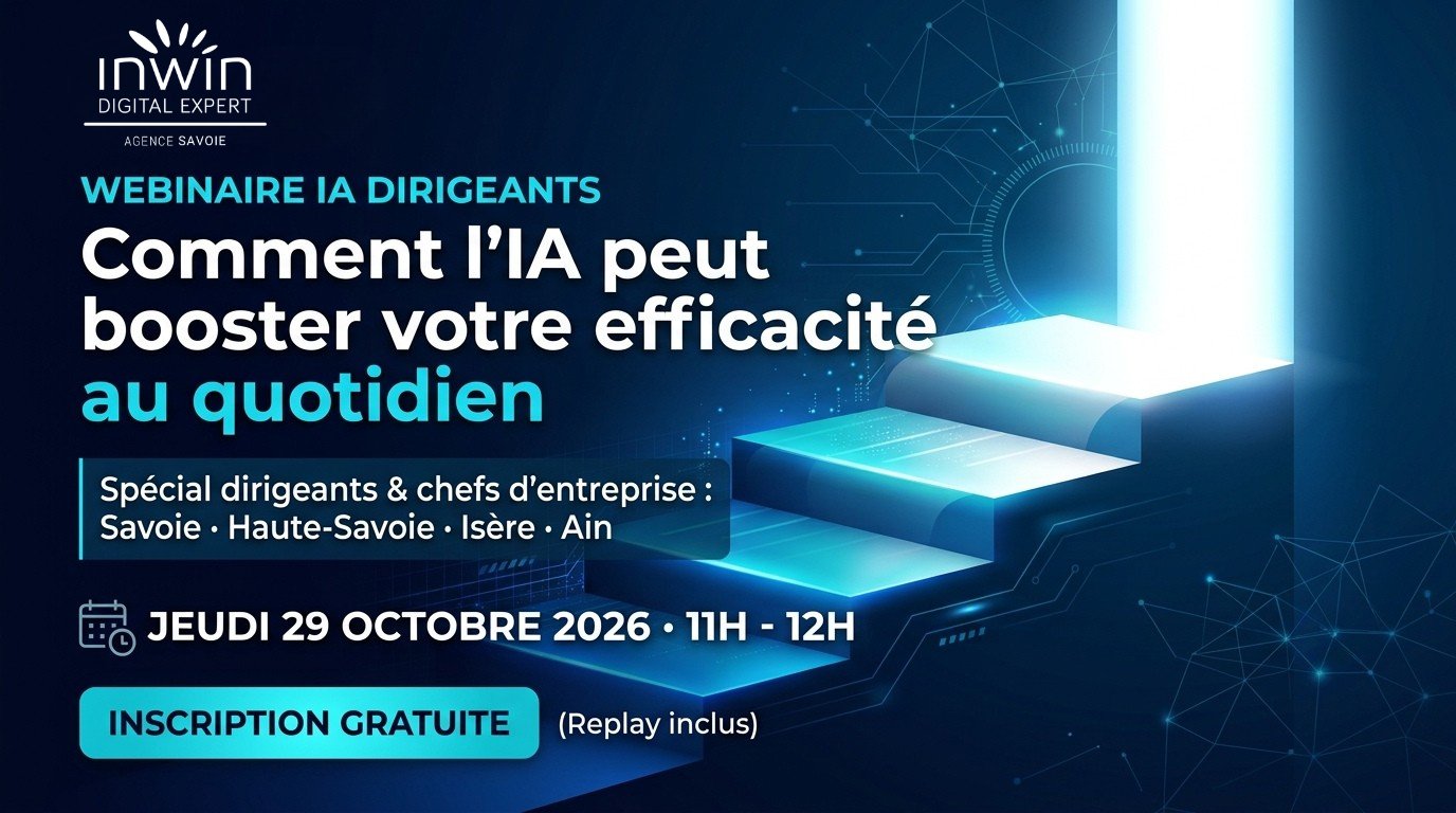 Webinaire IA dirigeants – Comment l’IA peut booster votre efficacité au quotidien – jeudi 29 octobre 2026, 11h-12h – inscription gratuite
